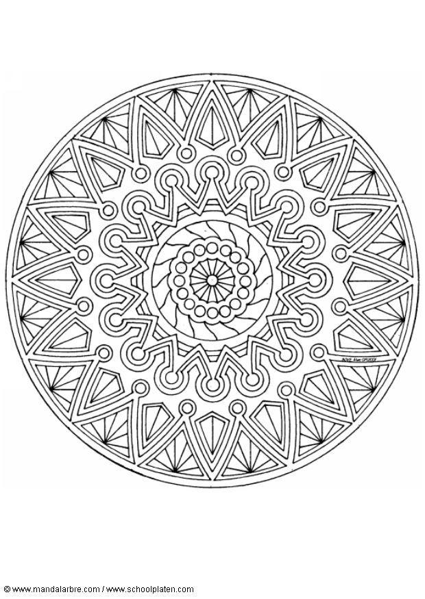 Malvorlage  mandala 1702i