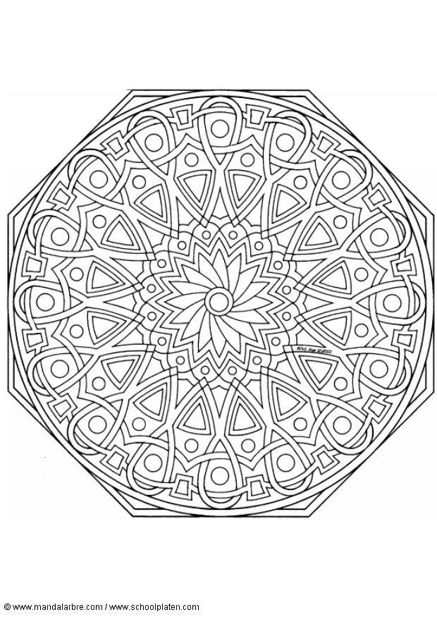 Malvorlage  mandala-1702n