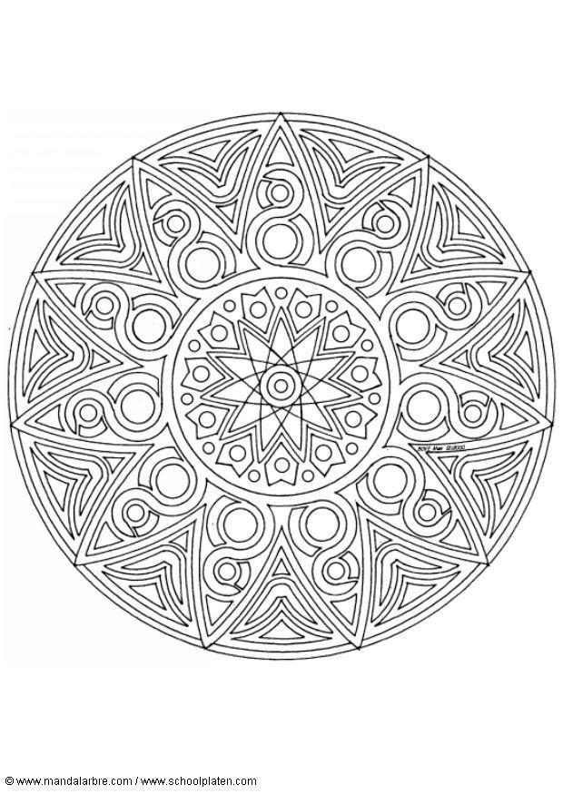 Malvorlage  mandala 1702o