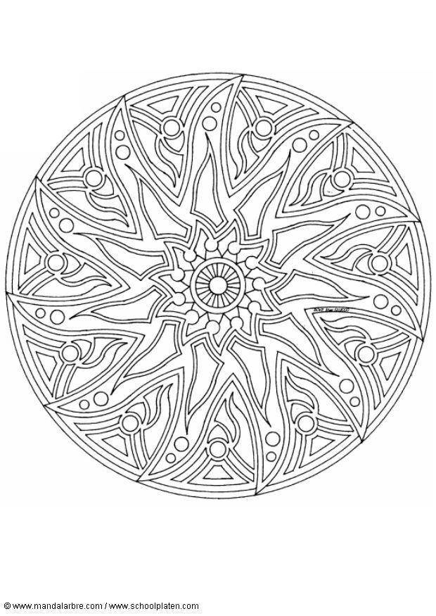Malvorlage  mandala 1702p