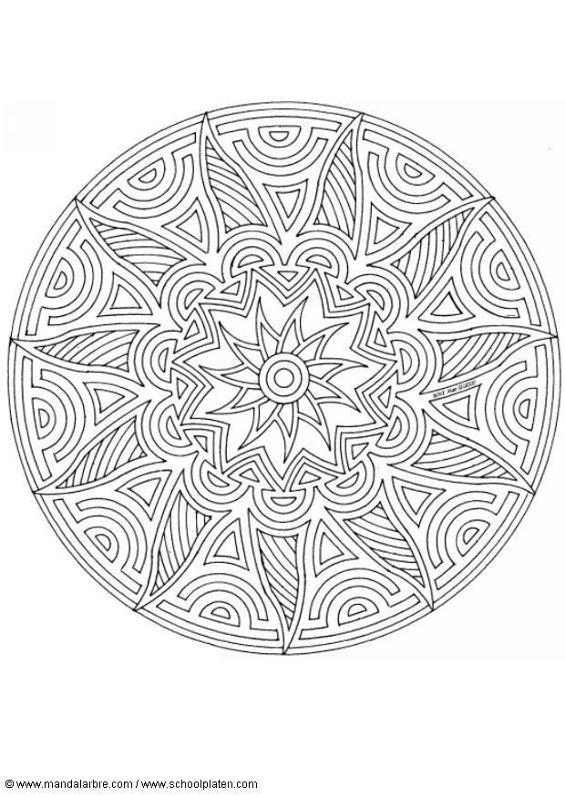 Malvorlage  mandala 1702q