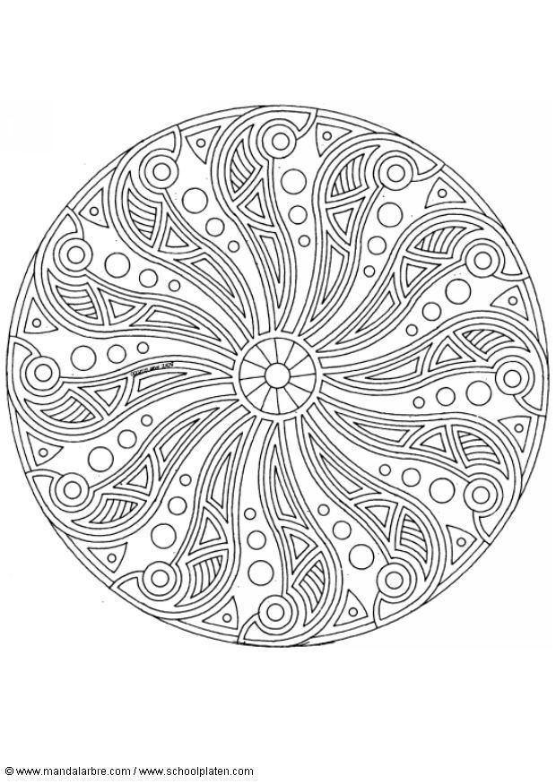 Malvorlage  mandala 1702r
