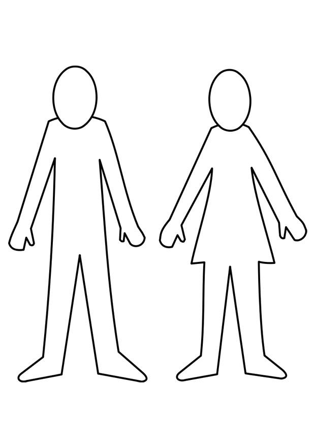 Malvorlage  mann und frau