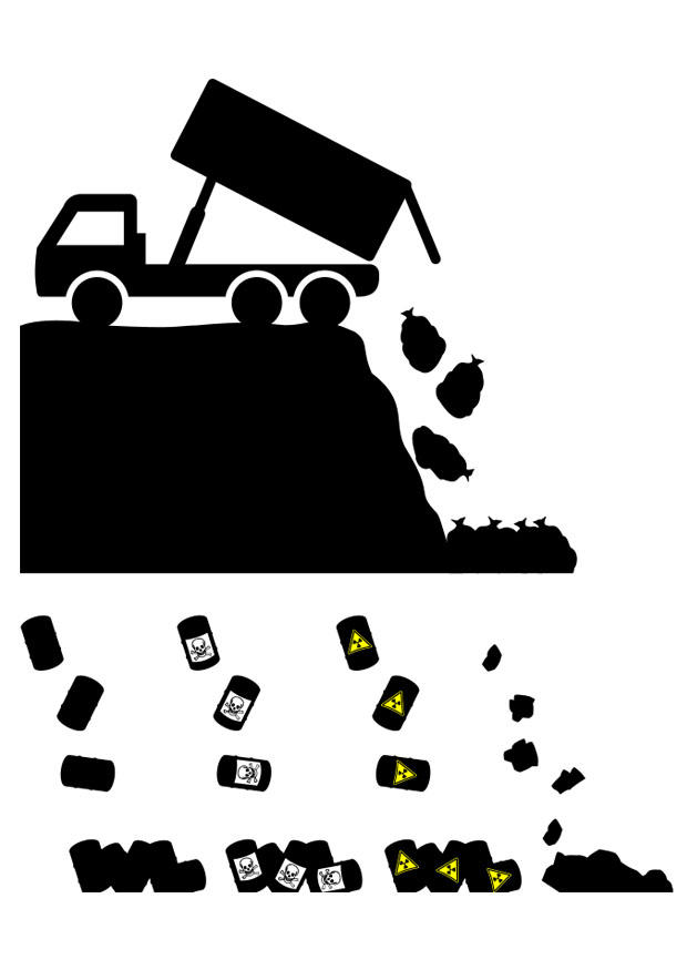 Malvorlage  mA¼llkippe - abfall