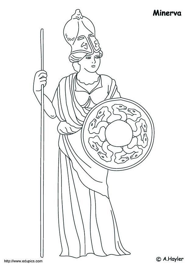 Malvorlage  minerva