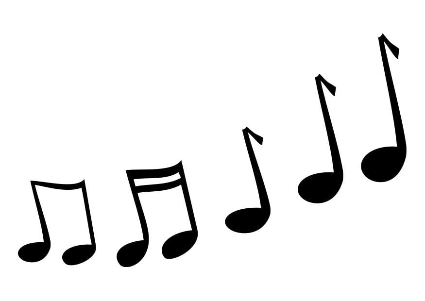 Malvorlage  musiknoten