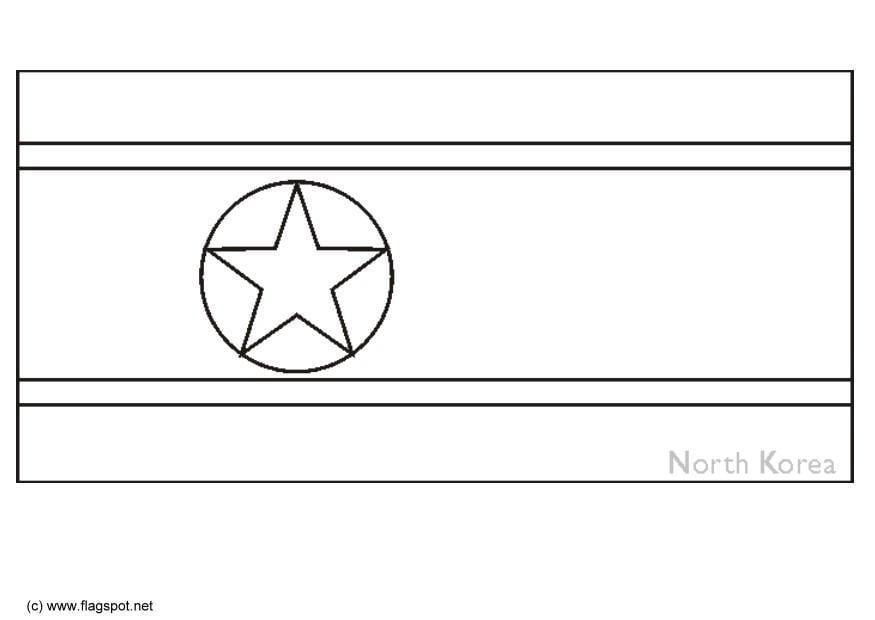 Malvorlage  nord korea