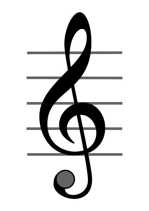 Malvorlage  notenschlA¼ssel
