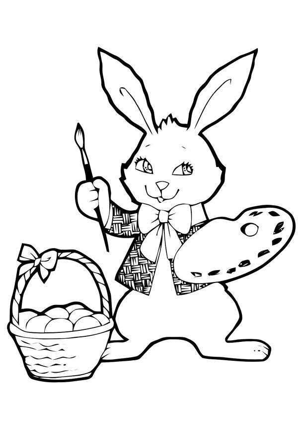 Malvorlage  osterhase