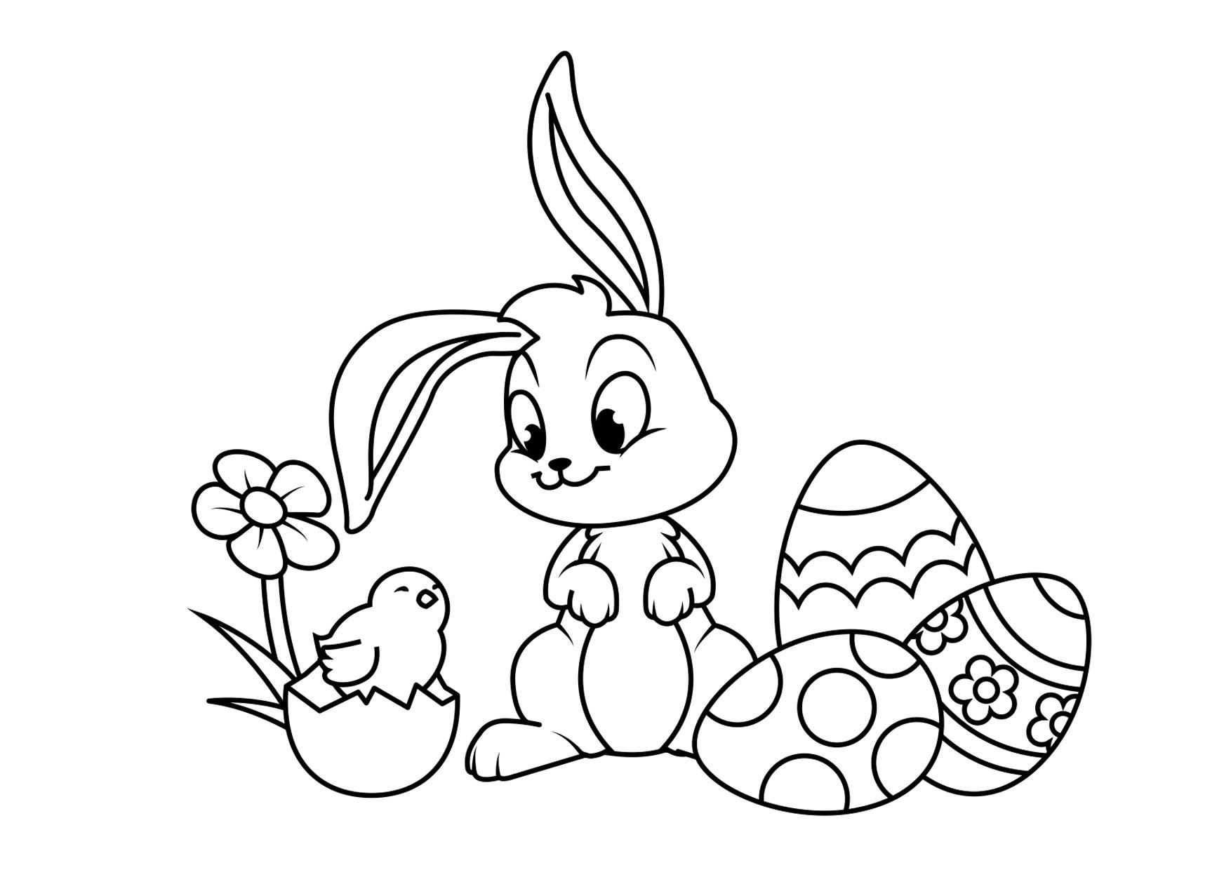 Malvorlage  osterhase mit kA¼ken
