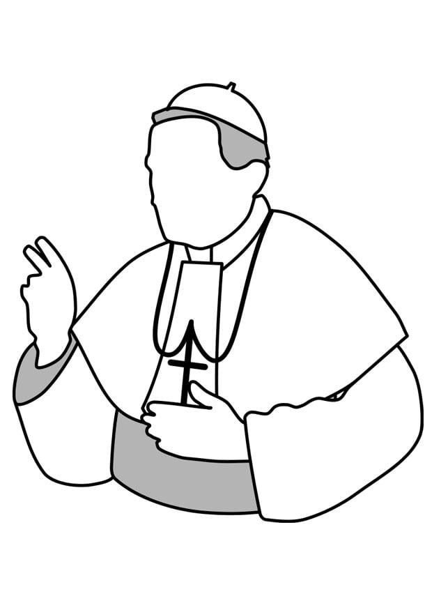Malvorlage  papst