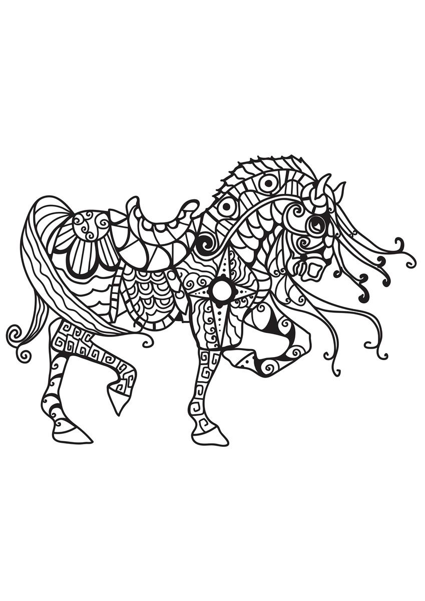 Malvorlage  pferd des ritters