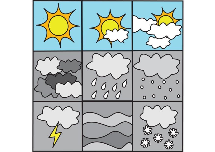 Malvorlage  pictogramme wetter 3