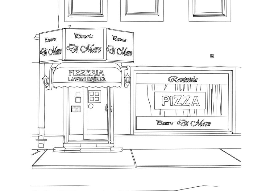 Malvorlage  pizzeria