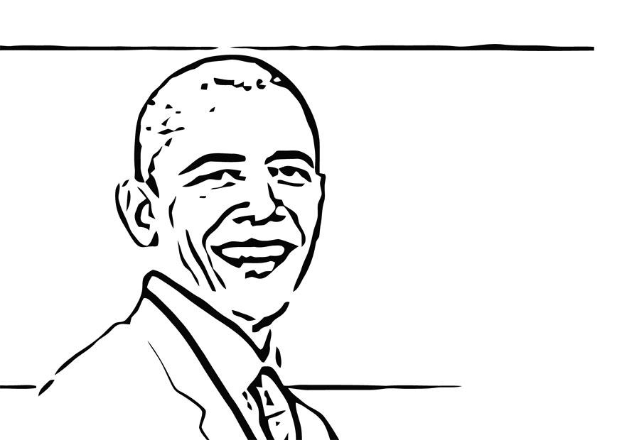 Malvorlage  prA¤sident barack obama