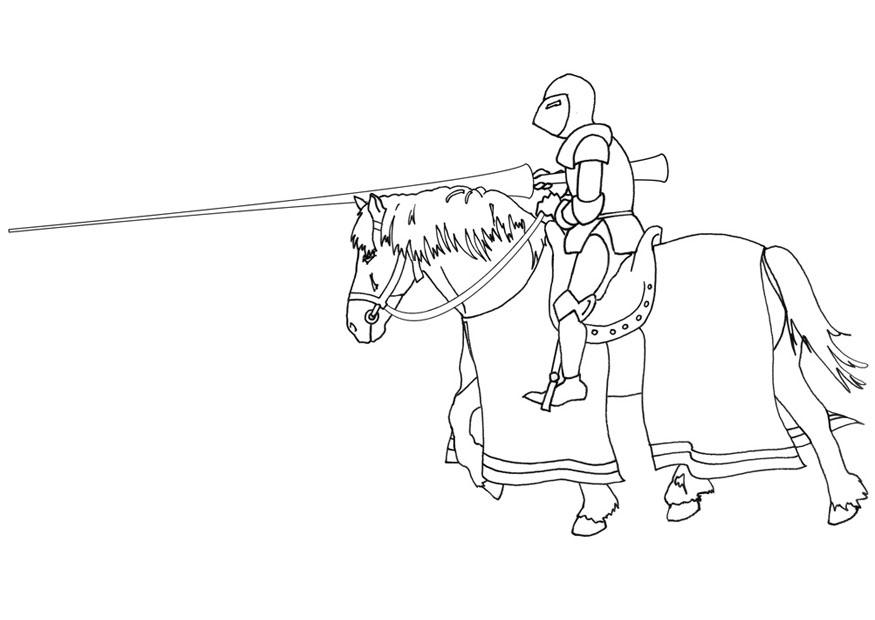Malvorlage  ritter zu pferd