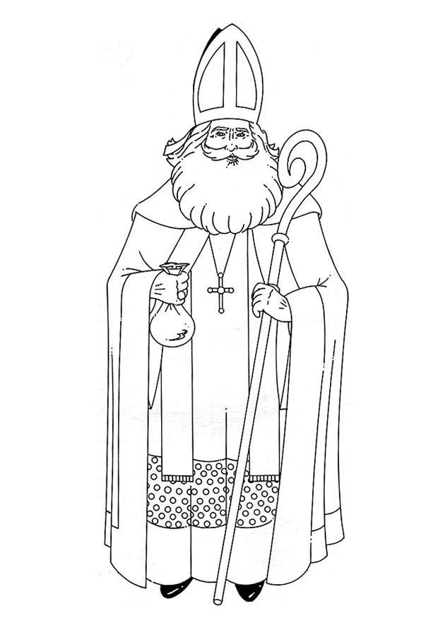 Malvorlage  sankt nikolaus