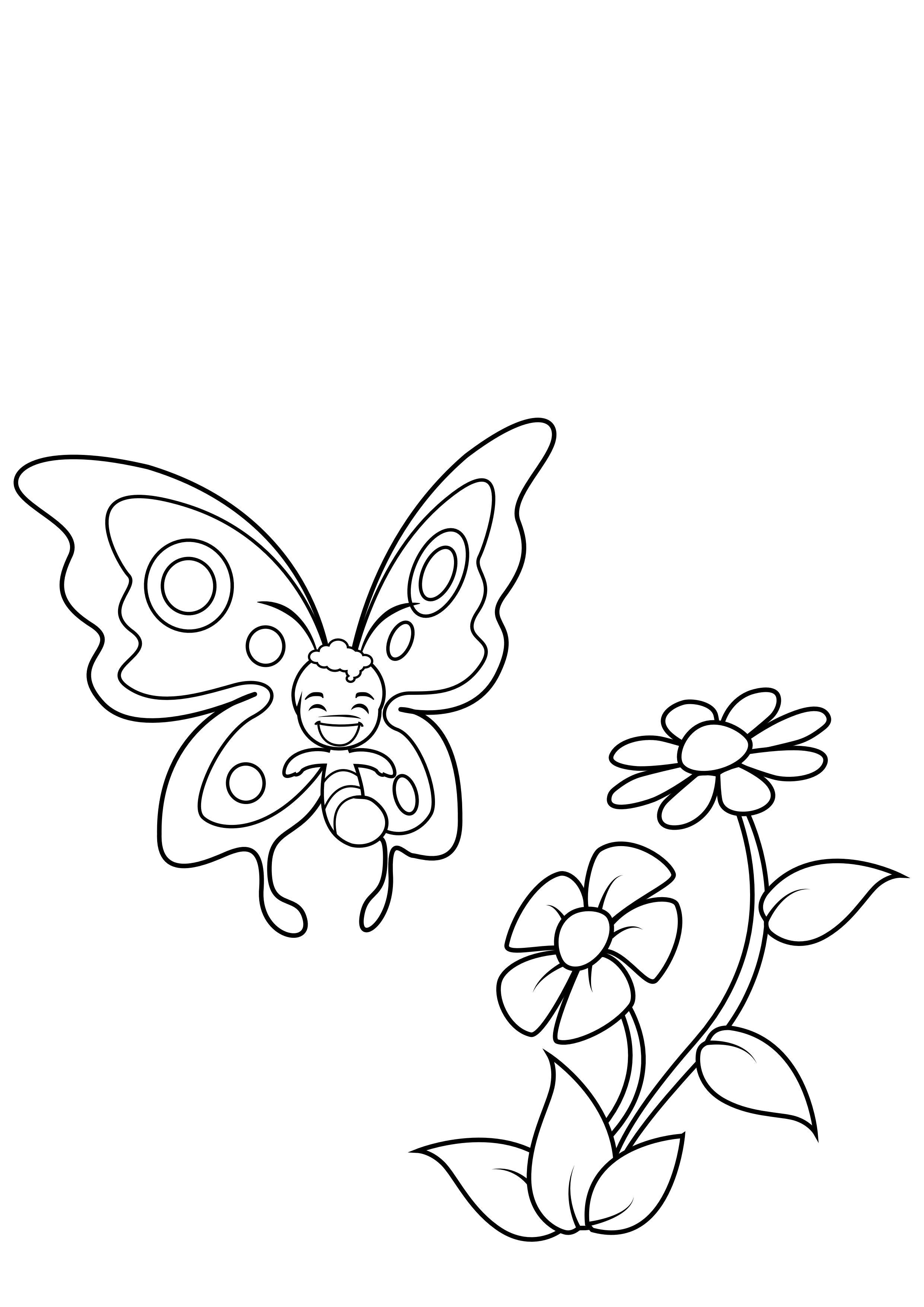 Malvorlage  schmetterling lA¤chelt