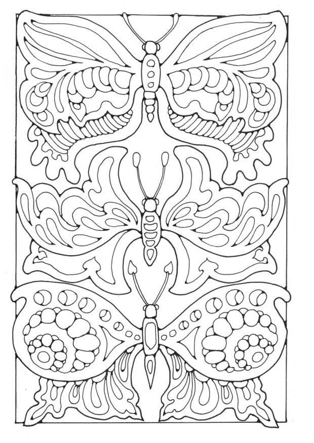 Malvorlage  schmetterlinge