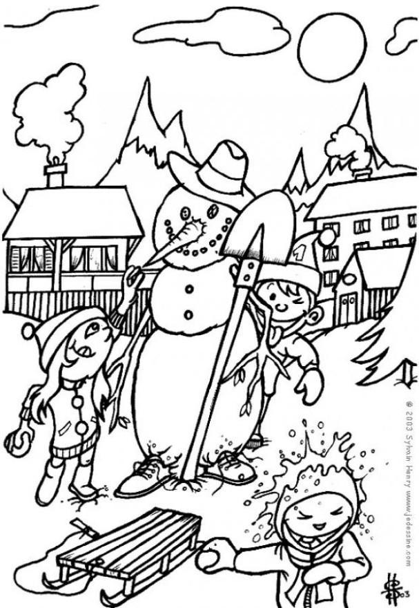 Malvorlage  schneemann