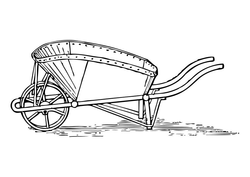 Malvorlage  schubkarre