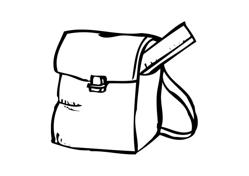 Malvorlage  schultasche