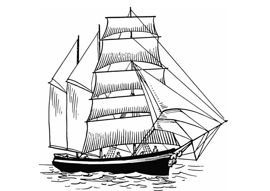 Malvorlage  segelboot