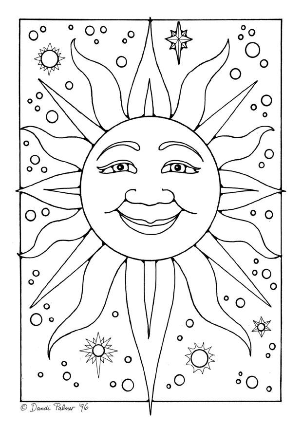 Malvorlage  sonne