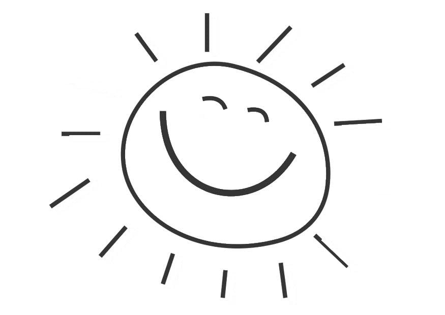 Malvorlage  sonne