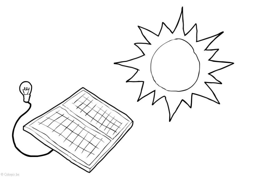 Malvorlage  sonnenenergie