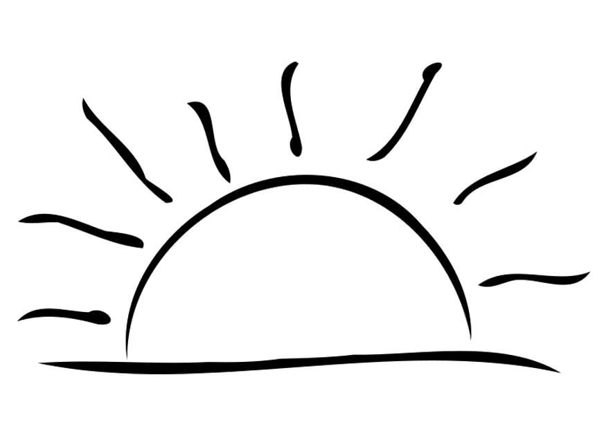 Malvorlage  sonnenuntergang