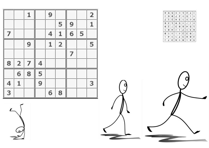 Malvorlage  sudoku - bewegen
