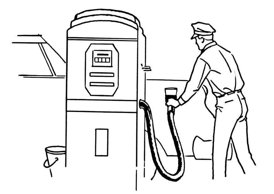 Malvorlage  tankstelle