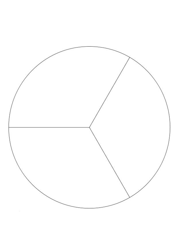 Malvorlage  teilmenge - drei teile