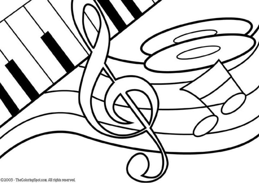 Malvorlage  thema musik