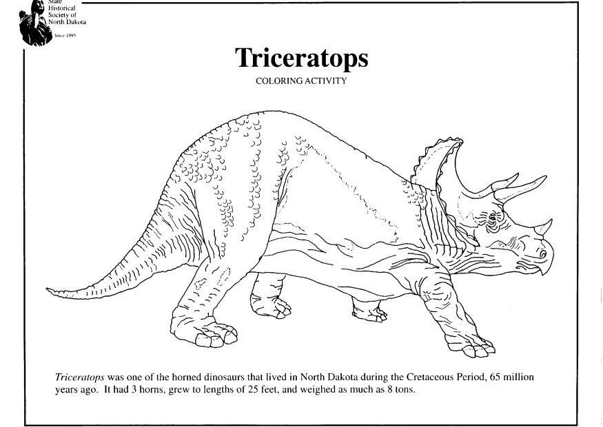 Malvorlage  triceratops