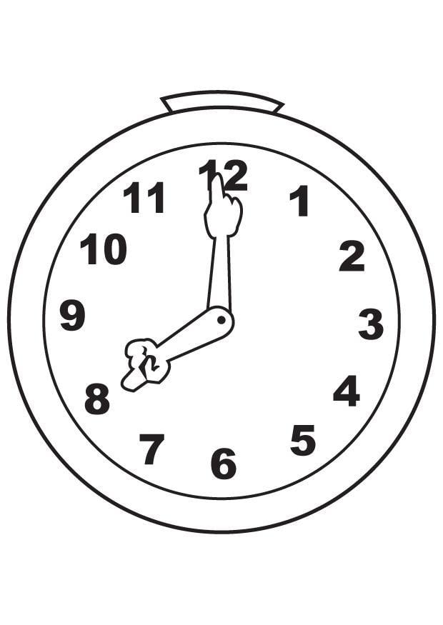 Malvorlage  uhr