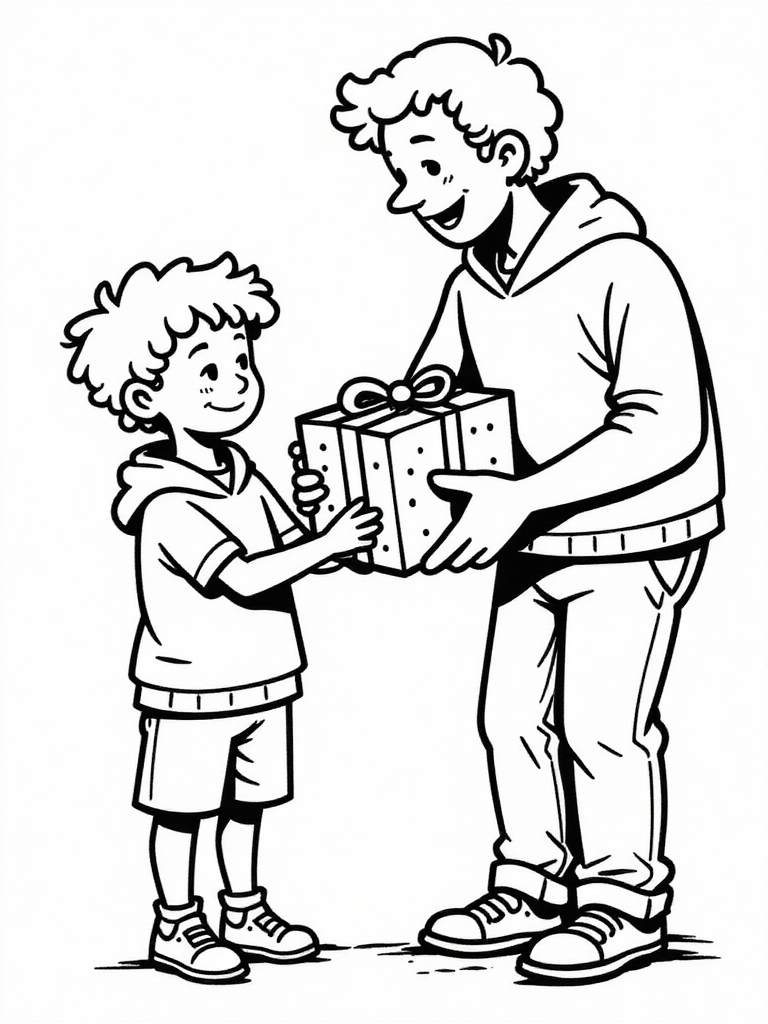 Malvorlage  vatertag vater und sohn