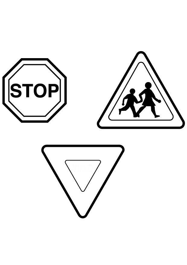 Malvorlage  verkehrsschilder