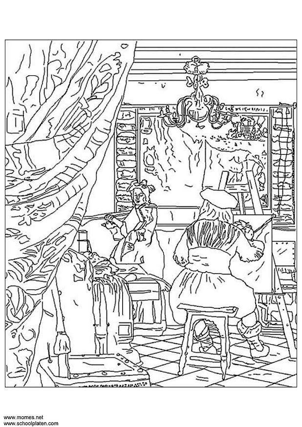 Malvorlage  vermeer