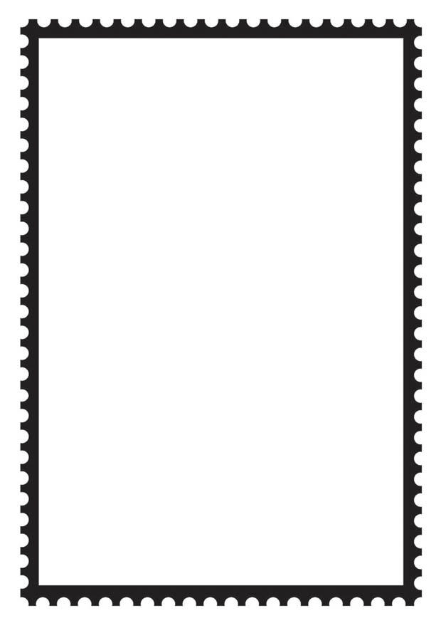 Malvorlage  viereckige briefmarke