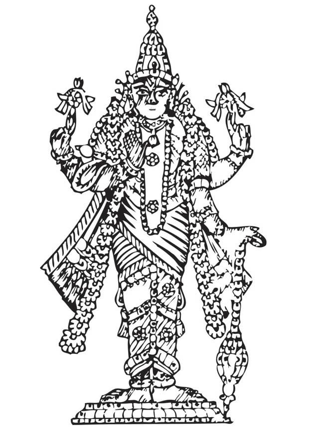 Malvorlage  vishnu