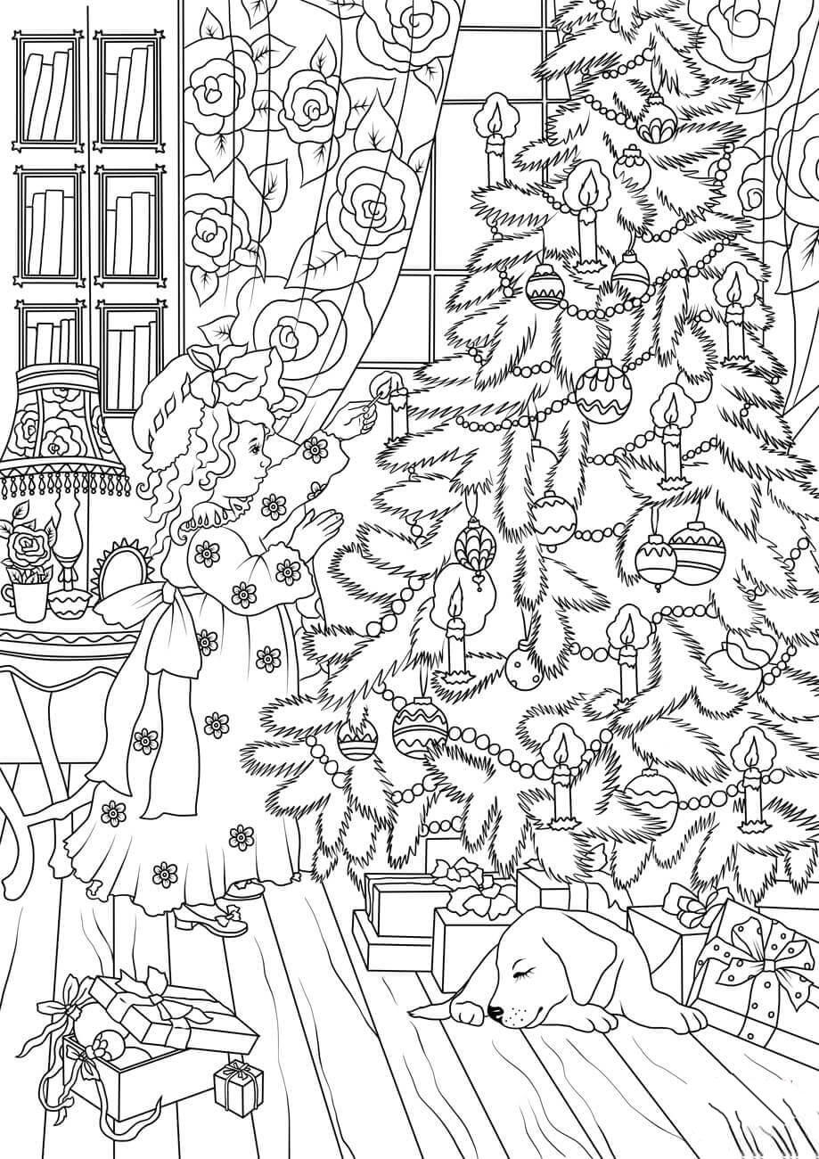 Malvorlage  weihnachtsbaum schmA¼cken