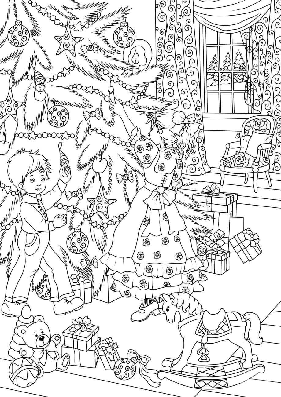 Malvorlage  weihnachtsbaum schmA¼cken