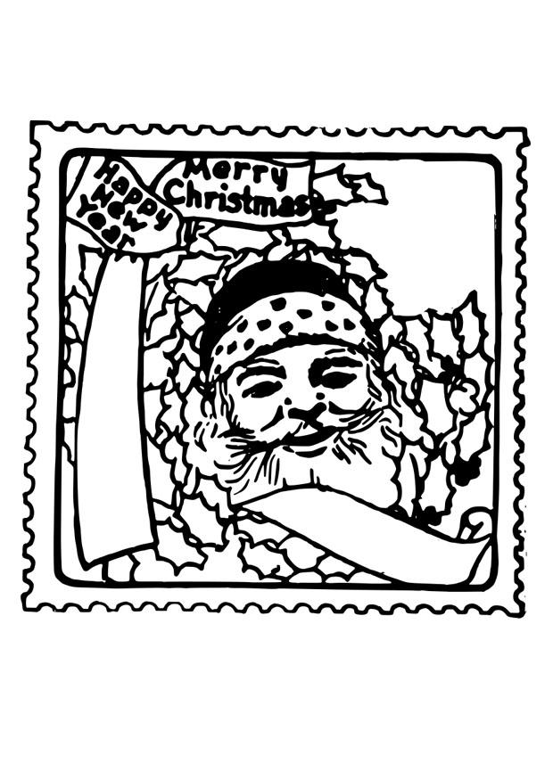 Malvorlage  weihnachtsbriefmarke