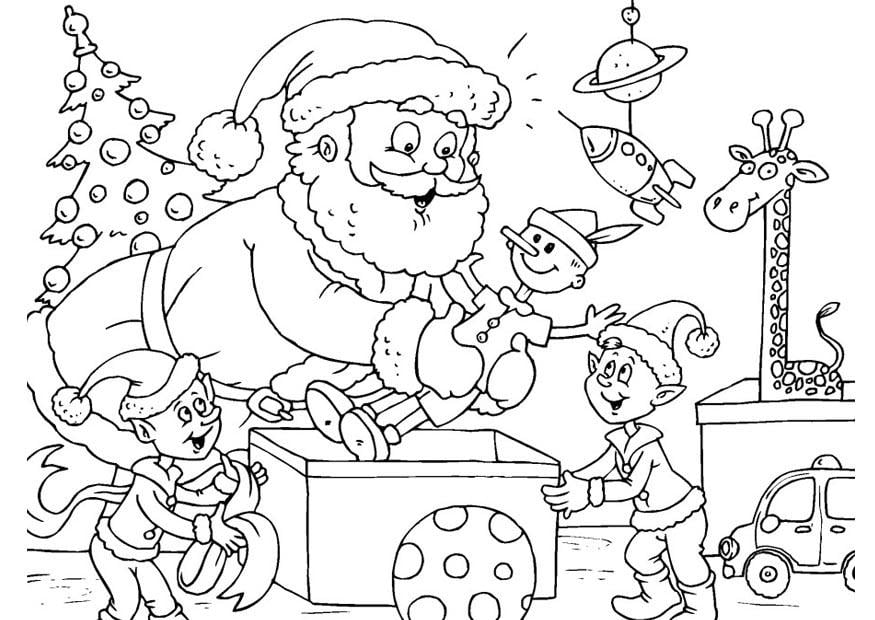 Malvorlage  weihnachtsmann