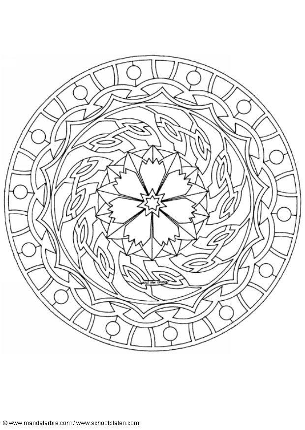 Malvorlage mandala 1602d