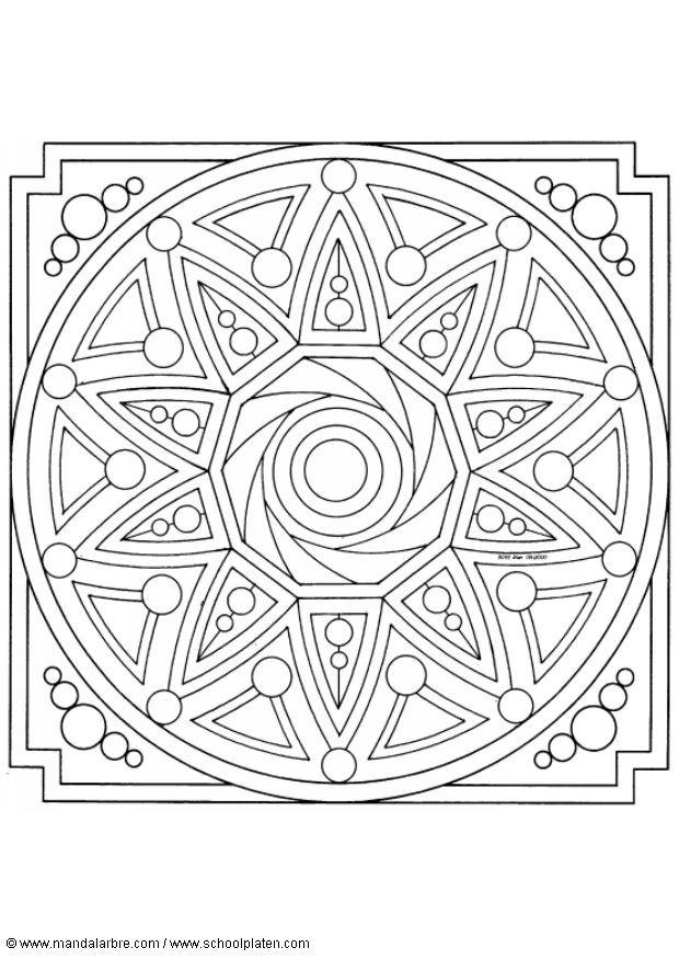 Malvorlage mandala 1602i
