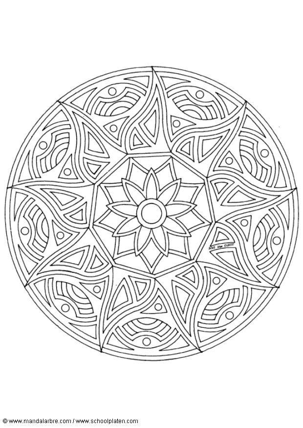 Malvorlage mandala 1702z