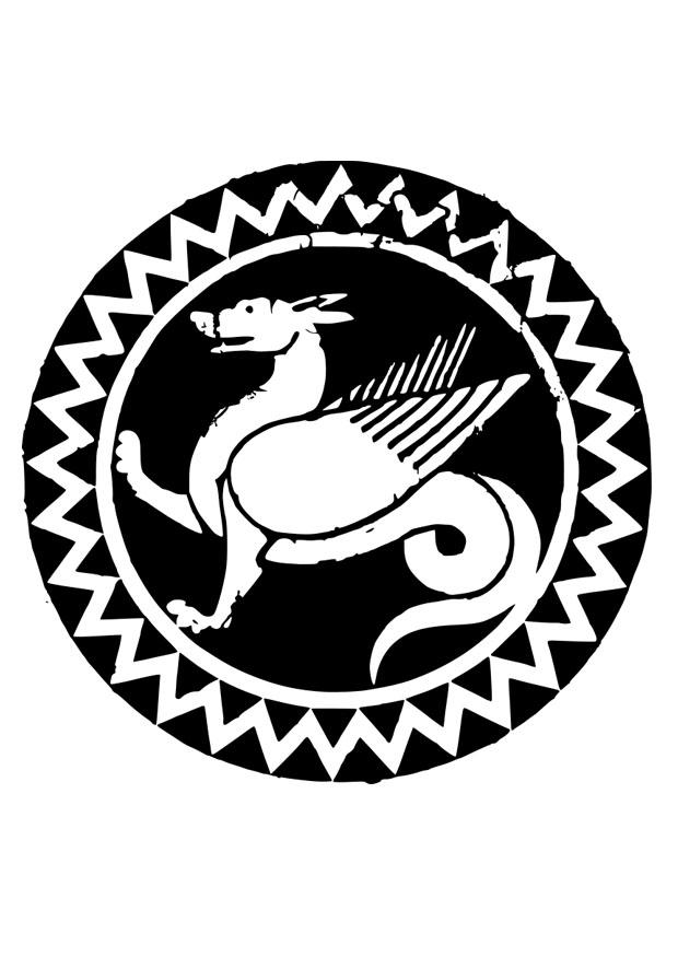 mandala drache Malvorlage mandala drache